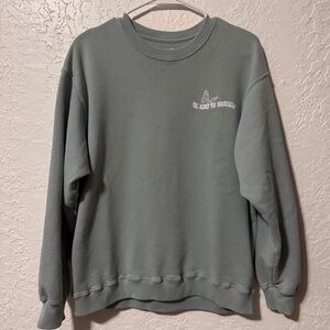 Hollister Oversized "Be Kind To Yourself" graphic crew sweatshirt in a blue/gree